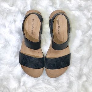 Pierre Dumas | Platform Wedge Sandals | Black